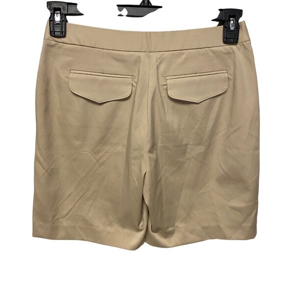 Talbots Womens Stretch Petite Khaki Shorts With Pockets & Belt Loops 6P NWT - Picture 4 of 6